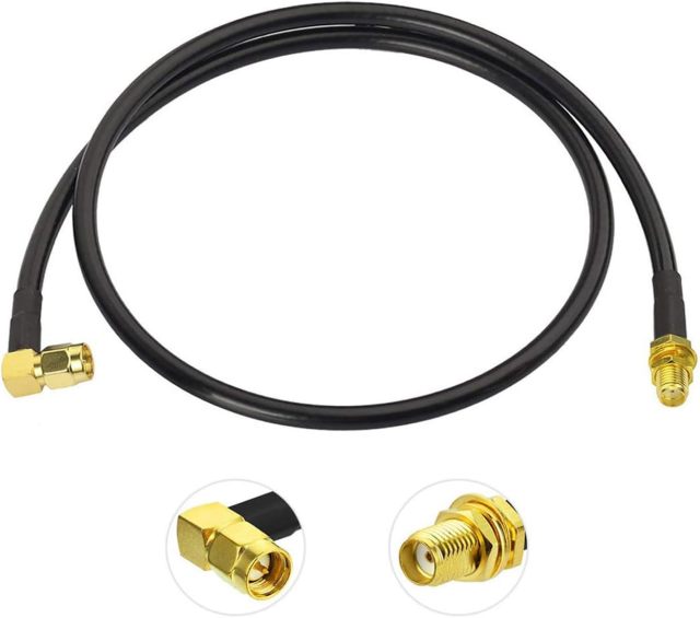 Bingfu Dual Band VHF UHF 136-520MHz 18.5 inch Foldable CS Tactical SMA Female Ham Radio Antenna with 3 feet Extension Relocation Cable for Baofeng BF-F8HP UV-5R UV-82 BF-888S GT-3 Ham Radio