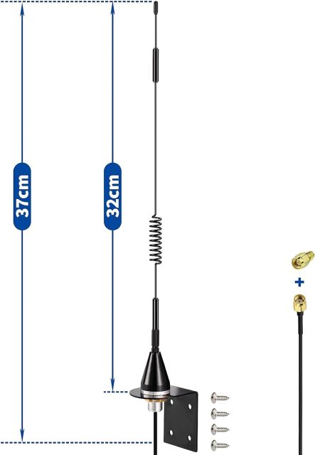 Bingfu 4G LTE 7dBi RP-SMA Male Antenna Outdoor Fixed Bracket Wall Mount Antenna Compatible with 4G LTE Wireless Router Cellular Trail Camera Game Camera Outdoor Security Camera