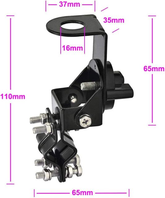 Bingfu Vehicle CB Radio Mobile Radio Antenna Mirror Mount Bumper Roof Rack Pole Mount Fixed Bracket for Car Truck CB Radio VHF UHF Ham Radio Amateur Radio Mobile Radio Antenna SO239 Female Connector