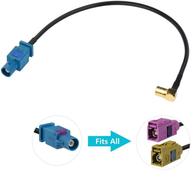 Bingfu Vehicle Car Truck SUV Satellite Radio Antenna Adapter Converter Cable, 6inch Fakra Z Male to SMB Plug Coaxial Pigtail Cable Compatible with Car Sirius XM Satellite Radio Stereo Receiver Tuner