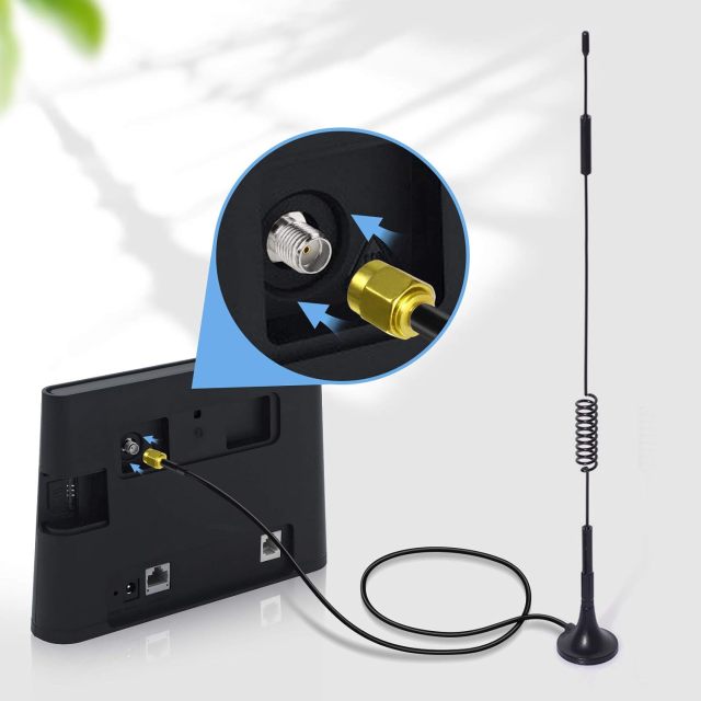 Bingfu 4G LTE 7dBi Magnetic Base MIMO SMA Male Antenna (2-Pack) Compatible with 4G LTE Wireless CPE Router Hotspot Cellular Gateway Industrial IoT Router