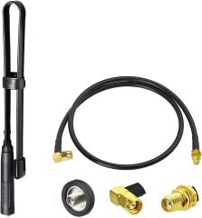 Bingfu Dual Band VHF UHF 136-520MHz 18.5 inch Foldable CS Tactical SMA Female Ham Radio Antenna with 3 feet Extension Relocation Cable for Baofeng BF-F8HP UV-5R UV-82 BF-888S GT-3 Ham Radio