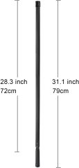 Bingfu Dual Band VHF UHF 136-520MHz 31 inch Foldable CS Tactical SMA Female Ham Radio Antenna for  Wouxun Baofeng BF-F8HP UV-5R UV-82 BF-888S GT-3 Handheld Ham Two Way Radio Walkie Talkie