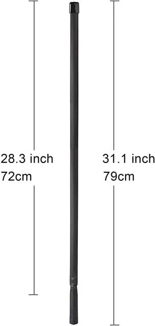 Bingfu Dual Band VHF UHF 136-520MHz 31 inch Foldable CS Tactical SMA Female Ham Radio Antenna for  Wouxun Baofeng BF-F8HP UV-5R UV-82 BF-888S GT-3 Handheld Ham Two Way Radio Walkie Talkie