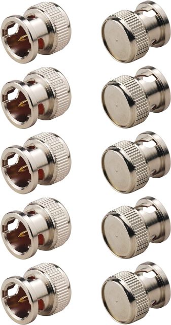 Bingfu BNC Connector Shorting Copper Protecting Dust Cap Protective Cover (10-Pack) for BNC Female Cable Connector Adapter Video Surveillance Camera Socket SDI Monitor Recorder BNC SDI Interface
