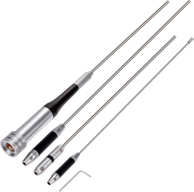 Bingfu Mobile Ham Radio High Gain Antenna Dual Band VHF UHF 144 430MHz Anti-Rust 62inch Antennae PL259 Male Vehicle Car Truck Amateur Radio Two Way Radio Antennas