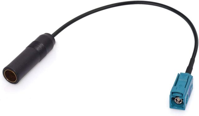 Bingfu Universal Vehicle Car Stereo FM AM Radio Antenna Adapter Cable Fakra Z Female to DIN Socket Connector Cable 15cm 6 inch for Car Stereo Audio HD Radio Head Unit CD Media Player Receiver