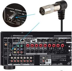 Bingfu FM Antenna 75 Ohm FM Antenna for Pioneer Onkyo Yamaha Marantz Bose Wave Music System Indoor Digital HD Radio FM Radio Bluetooth Stereo Receiver AV Audio Video Home Theater Receiver