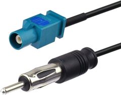 Bingfu Car Antenna Adapter Car Stereo FM AM Radio Antenna Adapter Cable Fakra Z Male to DIN Plug Connector Cable 30cm 1 feet for Car Stereo Audio HD Radio Head Unit CD Media Player Receiver