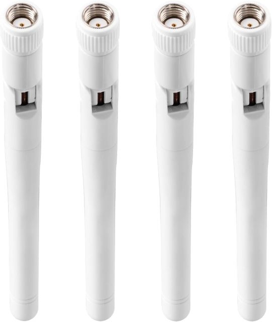 Bingfu External WiFi Antenna RP-SMA 2.4GHz 5GHz 5.8GHz 3dBi Dual Band Wireless Antennas Replacement (4-Pack) for WiFi Router Security IP Camera Access Point USB WiFi Adapter Antennae
