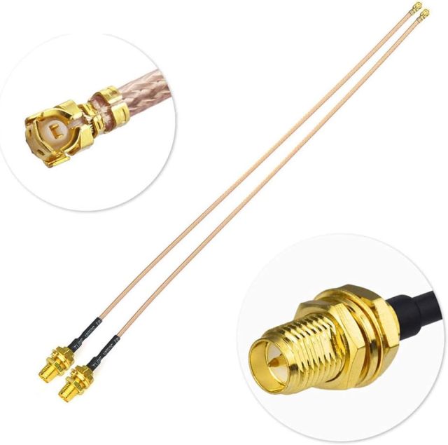 Bingfu U.FL IPX IPEX to RP-SMA Female Bulkhead Mount RG178 WiFi Antenna Adapter Coaxial Pigtail Cable 30cm 12 inch 2-Pack for WiFi Router Gateway Wireless Mini PCI Express PCIE Network Card Adapter