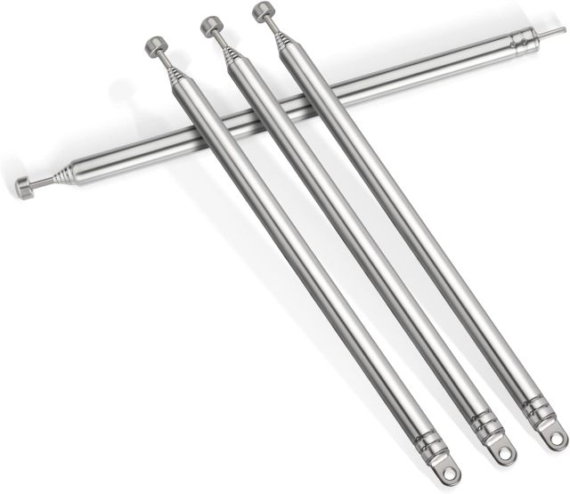 Bingfu 7 Sections Telescopic 74cm AM FM Antenna Portable Radio Antenna Replacement (4-Pack) Compatible with Indoor Portable Radio Home Stereo Receiver AV Audio Video Home Theater Receiver TV Tuner