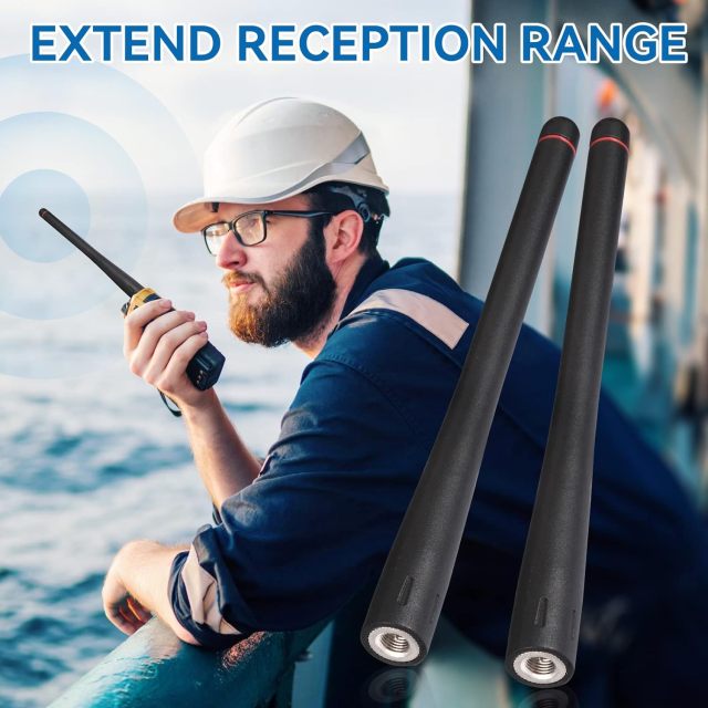 Bingfu Handheld Marine VHF Radio Antenna 136-174MHz Rubber Duck SMA Male Antenna 2-Pack for Standard Horizon HX210 HX870 HX890 HX300 HX380 HX40 HX280 HX290 HX370 Handheld Floating VHF Two Way Radio
