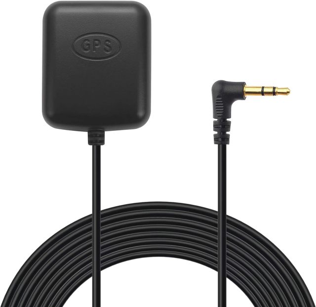 Bingfu Car Dash Cam GPS Antenna Vehicle Dash Camera GPS Antenna Waterproof Hidden Adhesive Mount 3.5mm Plug GPS Antenna for Car Dash Cam Dashboard Camera Safety Vedio DVR Recorder GPS Tracker Receiver
