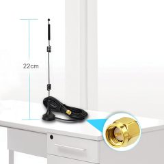 Bingfu Dual Band WiFi 2.4GHz 5GHz 5.8GHz 9dBi Magnetic Base SMA Male Antenna for Wireless Vedio Security Camera Surveillance Recorder Vehicle Truck Trailer Rear View Backup Camera Reversing Monitor
