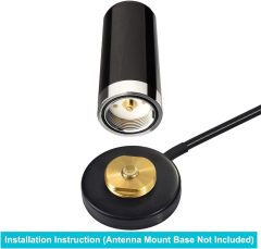 Bingfu Vehicle Ham Radio Mobile Radio Antenna Dual Band VHF UHF 136-174MHz 400-470MHz Amateur Radio Low Profile NMO Mount Antenna for Car Truck Ham Radio Mobile Radio Two Way Radio Marine VHF Radio