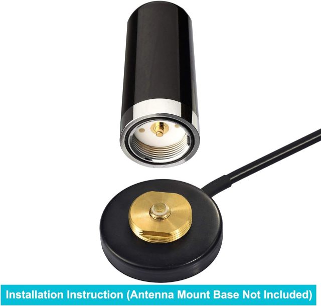 Bingfu Vehicle Ham Radio Mobile Radio Antenna Dual Band VHF UHF 136-174MHz 400-470MHz Amateur Radio Low Profile NMO Mount Antenna for Car Truck Ham Radio Mobile Radio Two Way Radio Marine VHF Radio