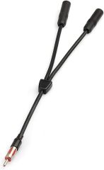 Bingfu Car Antenna Splitter Car FM AM Radio Antenna Adapter Splitter Cable,DIN 1 Male to 2 Female Connector Cable for Vehicle Truck SUV Car Audio Radio Stereo Head Unit Receiver Antenna