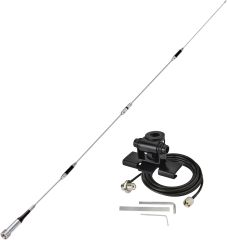 Bingfu High Gain 62inch Mobile Ham Radio Antenna VHF UHF Dual Band 144 430MHz Lip Mount Anti-Rust Antennas PL259 Male 16.5Ft RG58 Cable Vehicle Car Truck Amateur Radio Two Way Radio Antennae