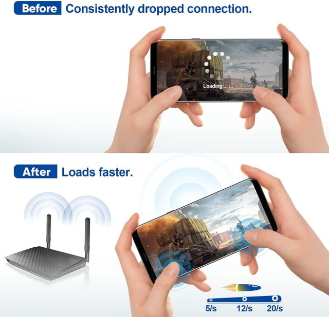 Bingfu Dual Band WiFi 2.4GHz 5GHz 5.8GHz 8dBi SMA Male Antenna (2-Pack) for Wireless Vedio Security IP Camera Recorder Surveillance Recorder Truck Trailer Rear View Backup Camera Reversing Monitor
