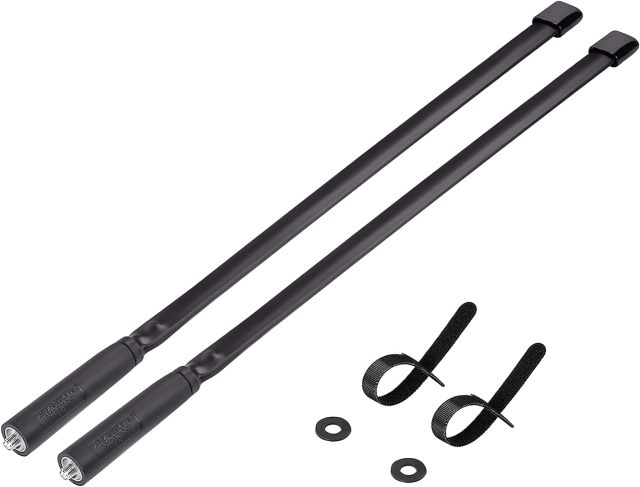 Bingfu Foldable CS Tactical SMA Female Ham Radio Antenna 2-Pack Dual Band VHF UHF 136-520MHz 18.5 inch Antenna for  Baofeng BF-F8HP UV-5R UV-82 BF-888S GT-3 Ham Two Way Radio Walkie Talkie