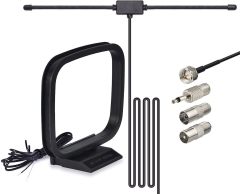 Bingfu FM Dipole Antenna 75 Ohm FM Radio Antenna FM Antenna AM Loop Antenna for Stereo Receiver Indoor Pioneer Onkyo Yamaha Marantz FM Radio Home Stereo Receiver AV Audio Video Home Theater Receiver