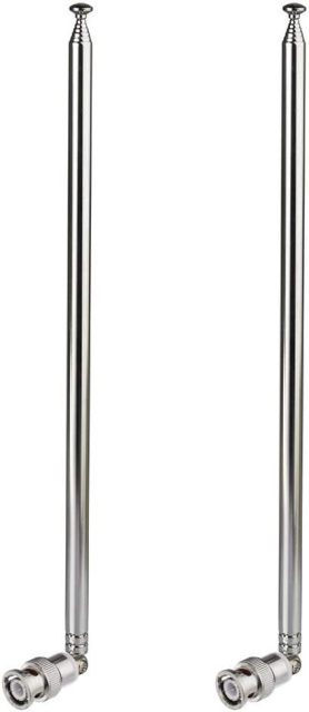 Bingfu Police Radio Scanner Antenna 20-1300MHz 7 Section Telescopic BNC Male Antenna 2-Pack Ham Radio Handheld CB Radio Antenna for Uniden Whistler Police Radio Scanner Two Way Radio Frequency Counter