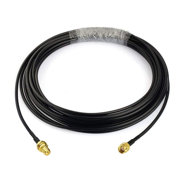 Bingfu WiFi Antenna Extension Cable 2-Pack RP-SMA Male to RP-SMA Female Bulkhead Mount RG174 Cable 20 feet for WiFi Router Security IP Camera Wireless Network Card Adapter