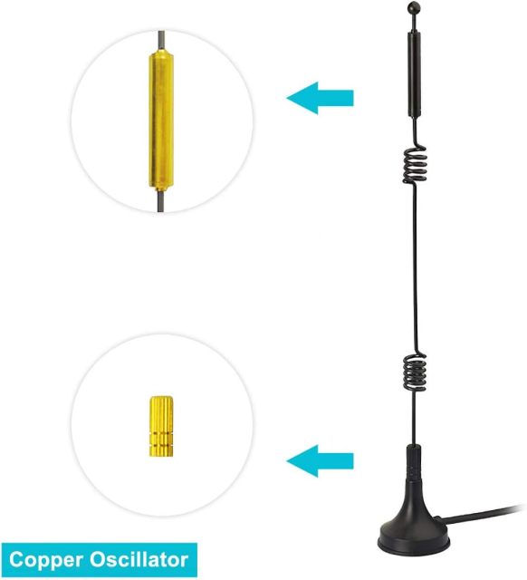 Bingfu Dual Band WiFi 2.4GHz 5GHz 5.8GHz 9dBi Magnetic Base SMA Male Antenna (2-Pack) for Wireless Vedio Security Camera Surveillance Recorder Truck Trailer Rear View Backup Camera Reversing Monitor