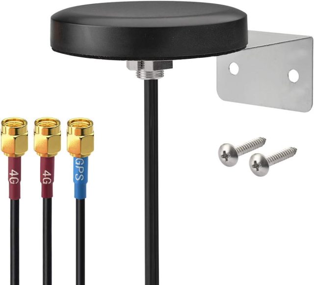 Bingfu 4G LTE MIMO Cellular GPS Fixed Bracket Wall Mount Antenna for 4G LTE GPS Cradlepoint IBR900 IBR1700 Sierra Wireless Airlink MG90 MP70 GX450 RV50 RV50X Industrial Gateway Modem Mobile Router