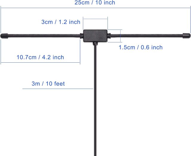 Bingfu FM Dipole Antenna 75 Ohm FM Radio Antenna FM Antenna AM Loop Antenna for Stereo Receiver Indoor Pioneer Onkyo Yamaha Marantz FM Radio Home Stereo Receiver AV Audio Video Home Theater Receiver