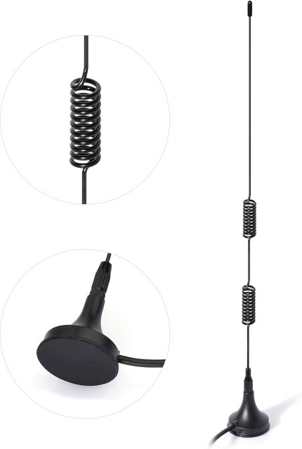 Bingfu Magnetic Base FM Radio Antenna FM Antenna and AM Loop Antenna for Pioneer Onkyo Yamaha Marantz Indoor Digital HD Radio FM Bluetooth Home Stereo Receiver AV Audio Video Home Theater Receiver