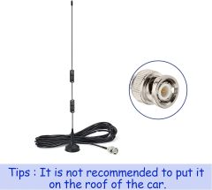 Bingfu 20-1300MHz Police Scanner Antenna Radio Scanner Magnetic Base Antenna HF VHF UHF Ham Radio BNC Male Antenna (2-Pack) Compatible with Uniden Bearcat Whistler Radio Shack Police Radio Scanner