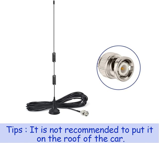 Bingfu 20-1300MHz Police Scanner Antenna Radio Scanner Magnetic Base Antenna HF VHF UHF Ham Radio BNC Male Antenna (2-Pack) Compatible with Uniden Bearcat Whistler Radio Shack Police Radio Scanner