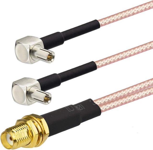 Bingfu 4G LTE Antenna Adapter Splitter SMA Female to Dual TS9 Connector Coaxial Pigtail Cable 6 inch 15cm Compatible with 4G LTE Mobile Hotspot MiFi Router Cellular Broadband USB Modem Dongle Adapter