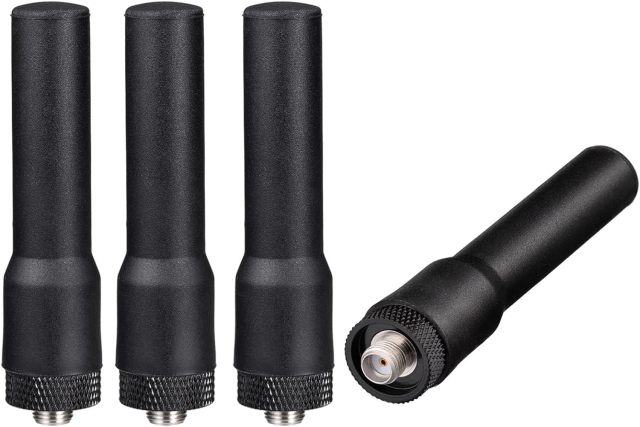 Bingfu Dual Band VHF UHF 136-174MHz 400-470MHz Ham Radio Antenna Two Way Radio Walkie Talkie 2.5 inch Mini Soft Whip SMA Female Antenna 4-Pack for Wouxun Baofeng BF-F8HP UV-5R UV-82 BF-888S