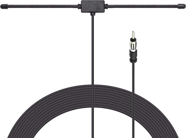 Bingfu Car Antenna Car FM AM Radio Dipole Antenna Adhesive Mount Car Stereo Antenna for Vehicle Truck SUV Car Radio Stereo in Dash Head Unit CD Media Receiver Player Audio Radio Marine Boat Radio