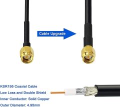 Bingfu Cellular 4g LTE Trail Camera Antenna Wall Mount - with Splitter Cable SMA Female to Dual SMA Male Cable - Compatible with Verizon AT&T T-Mobile Sprint Router Gateway Modem Spypoint Trail Camera