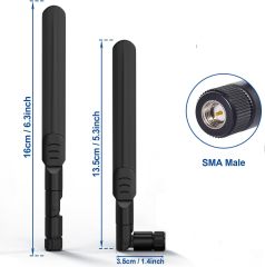 Bingfu 4G LTE 8dBi SMA Male Antenna (2-Pack) Compatible with 4G LTE Wireless CPE Router Hotspot Cellular Gateway Trail Camera Game Camera Outdoor Security Camera
