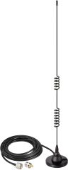 Bingfu Mobile Ham Radio Antenna Dual Band VHF UHF 136-174MHz 400-520MHz Amateur Radio Antenna Magnetic Base PL259 Male Antenna for BTECH ICOM Midland Yaesu TYT AnyTone Mobile Ham Radio
