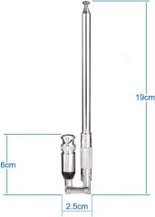 Bingfu 20-1300MHz Police Scanner Antenna 8 Section Telescopic BNC Male Ham Radio Antenna Handheld CB Radio Antenna Compatible with Uniden Bearcat Whistler Radio Scanner Cobra Midland Portable CB Radio