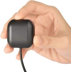 Bingfu Vehicle GPS Navigation Antenna Active GPS Antenna with Fakra C Right Angle Connector Compatible with Car Truck GPS Navigation Receiver System Factory DVD Stereo Head Unit