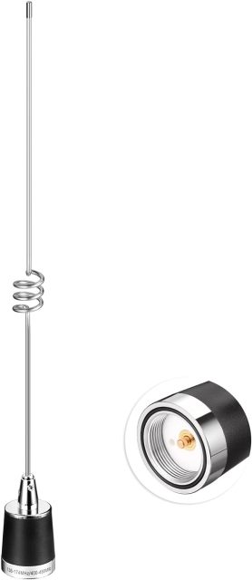 Bingfu VHF UHF 144/430MHz Mobile Radio Antenna Dual Band 136-174MHz 400-470MHz Vehicle Ham Radio NMO Mount Antenna for Car Truck Ham Radio Mobile Radio Amateur Radio Two Way Radio Marine VHF Radio