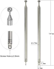 Bingfu 7 Sections Telescopic 74cm AM FM Antenna Portable Radio Antenna Replacement (4-Pack) Compatible with Indoor Portable Radio Home Stereo Receiver AV Audio Video Home Theater Receiver TV Tuner