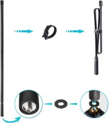 Bingfu Dual Band VHF UHF 136-520MHz 31 inch Foldable CS Tactical SMA Female Ham Radio Antenna for  Wouxun Baofeng BF-F8HP UV-5R UV-82 BF-888S GT-3 Handheld Ham Two Way Radio Walkie Talkie