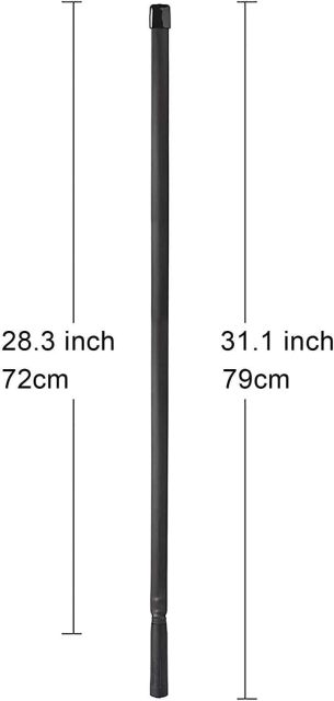 Bingfu Dual Band VHF UHF 136-520MHz 31 inch Foldable CS Tactical SMA Female Ham Radio Antenna with 3 feet Extension Relocation Cable for Baofeng BF-F8HP UV-5R UV-82 BF-888S GT-3 Ham Radio