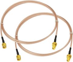 Bingfu WiFi Antenna Extension Cable (2-Pack) RP-SMA Male to RP-SMA Female Bulkhead Mount RG316 Cale 1m 3 feet for WiFi Router Security IP Camera Wireless Mini PCI Express PCIE Network Card Adapter