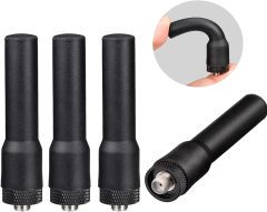 Bingfu Dual Band VHF UHF 136-174MHz 400-470MHz Ham Radio Antenna Two Way Radio Walkie Talkie 2.5 inch Mini Soft Whip SMA Female Antenna 4-Pack for Wouxun Baofeng BF-F8HP UV-5R UV-82 BF-888S