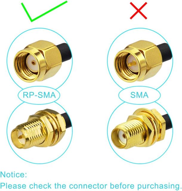 Bingfu RP-SMA Female Bulkhead Mount to Dual RP-SMA Male WiFi Antenna Adapter Splitter Cable 15cm 6 inch for WiFi Router Hotspot Wireless Mini PCI Express PCIE Network Card Adapter