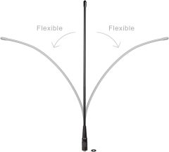 Bingfu Dual Band VHF UHF 136-174MHz 400-470MHz Ham Radio Antenna 4-Pack Walkie Talkie Flexible Whip Antenna SMA Female for  Wouxun Baofeng Radios BF-F8HP UV-5R UV-82 BF-888S Two Way Radio